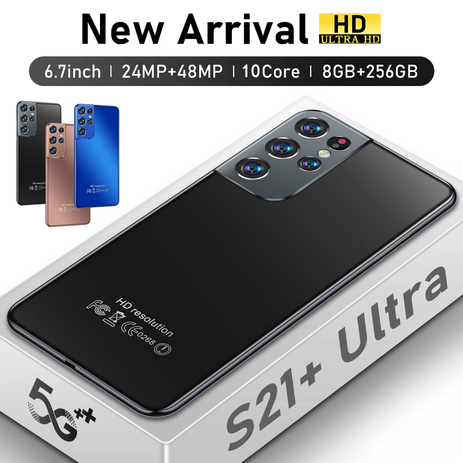 Глобальная версия смартфона 6 7 дюймов S21 + 8 гб 256 Andriod10 10 ядерный MTK6889 с двумя сим