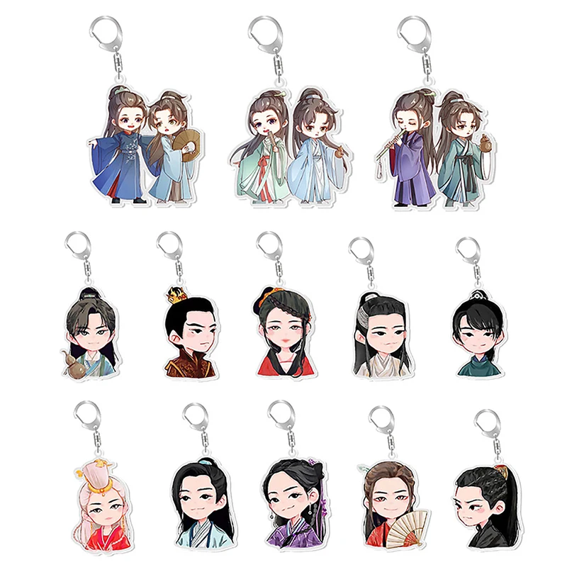 

Word of Honor Keychain Man Cartoon Key Chain Women Cute Acrylic Key Ring Chain for Pants Kids Pendant Key Holder Fashion Brelok