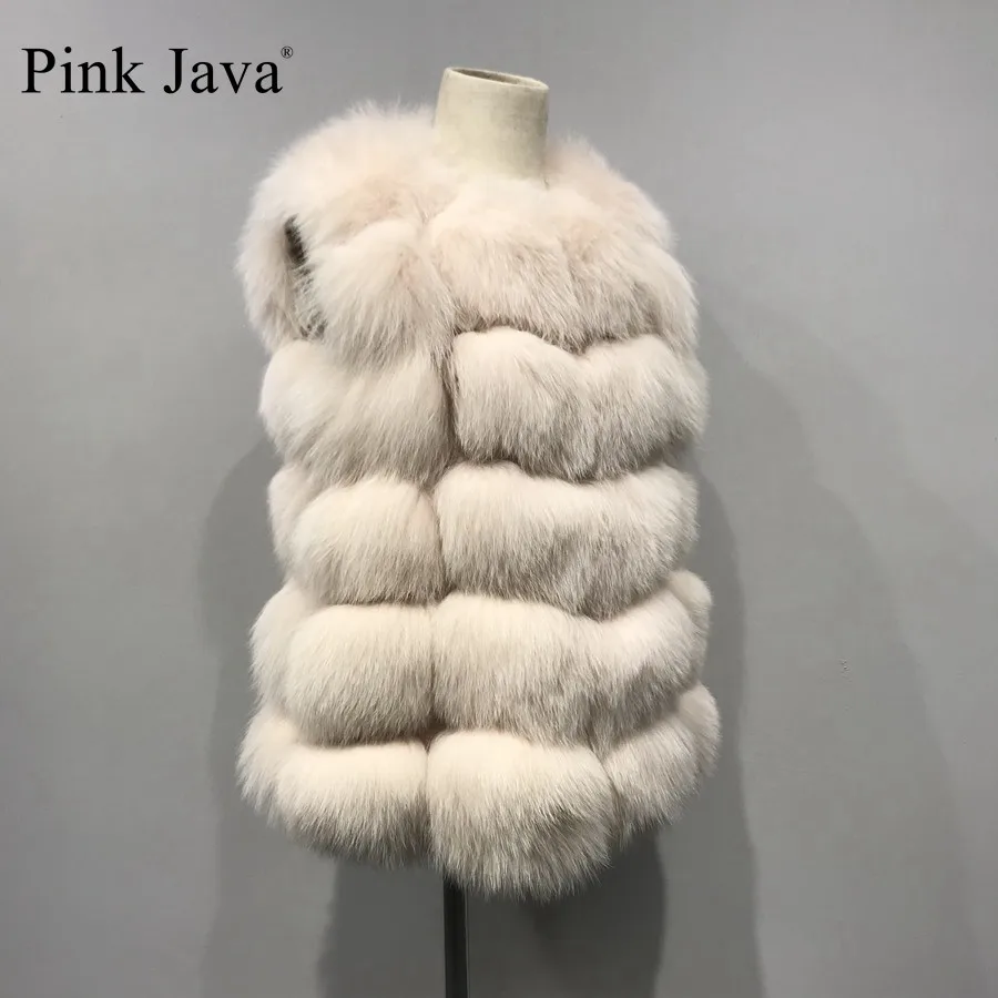 Розовая java QC19108 фотосессия детский меховой жилет наряд из натурального Лисьего