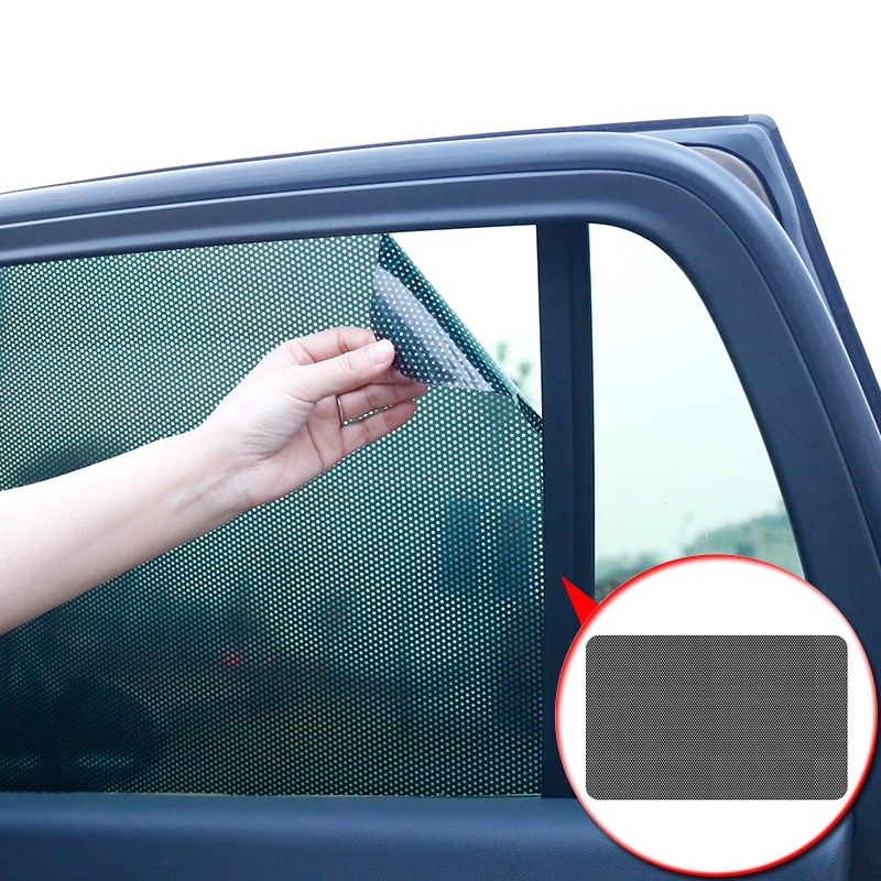 

Car Styling 2pcs/set PVC Car Side Window Sunshades Electrostatic Sticker Sunscreen Film Stickers Cover Automobiles Accessories