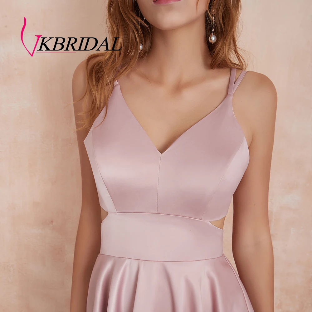 BKBRIDAL Сексуальные Короткие Выпускные платья 2019 Новый дизайн Спагетти V-образный