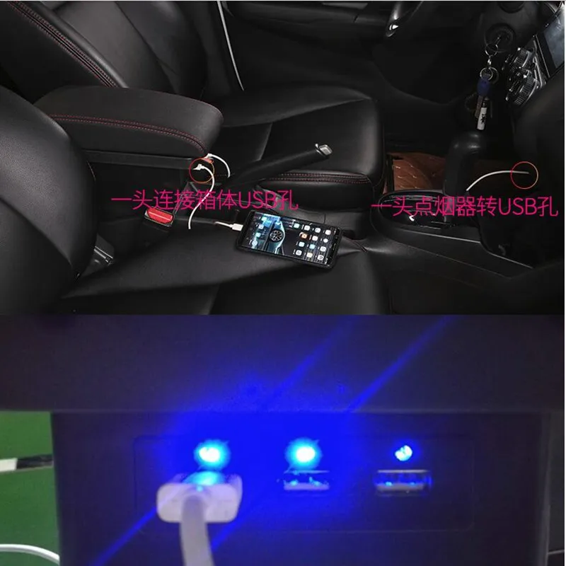 Подлокотник для Suzuki Jimny 2010 2011 2012 2013 2014 2015 Детали модернизации Автомобильный ящик Хранение автомобильных аксессуаров 3USB включено.