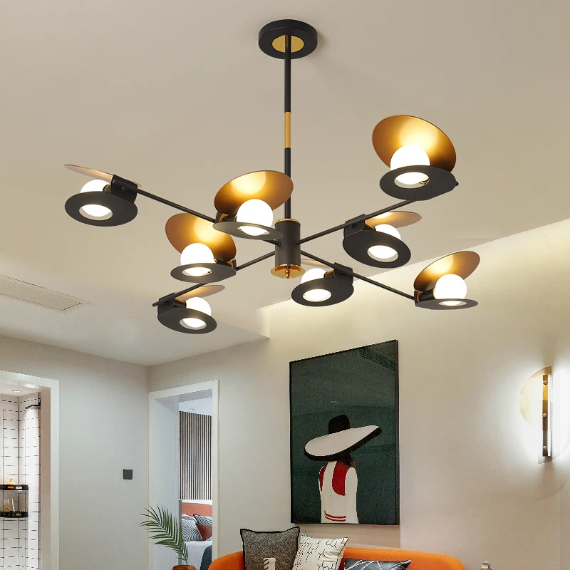 

Nordic style hanging lamp bedroom dining room chandelier lighting light luxury modern minimalist living room led chandelier