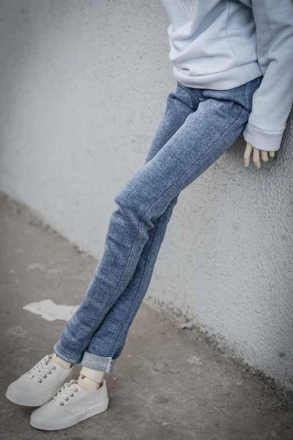 

BJD doll pants are suitable for 1/3 1/4 MSD Uncle size skinny stretch jeans with 2 colors for doll accessories