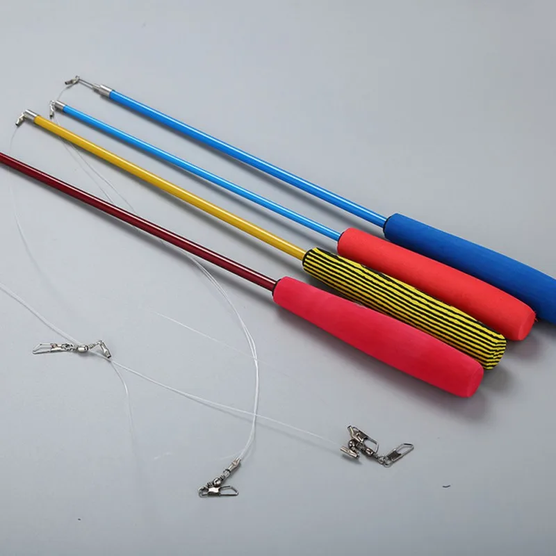 

1PCS Pet Three-section Telescopic Funny Cat Feather Teaser Sticks Interactive Cat Toy For Kitten