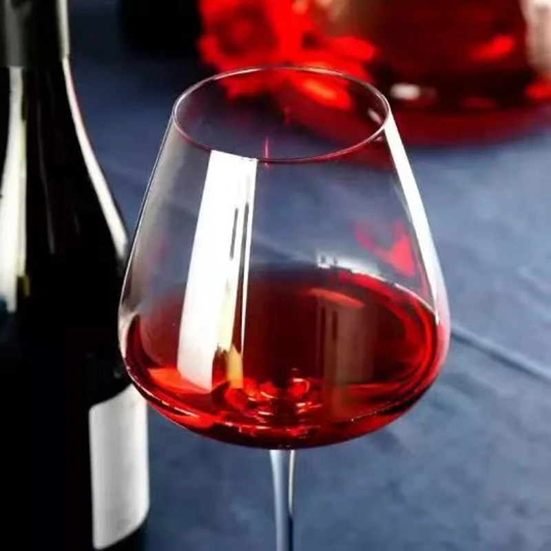 

2PCS/Rim Pure Handmade Crystal Glass Goblet Creative European Style Large Belly Red Wine Glass
