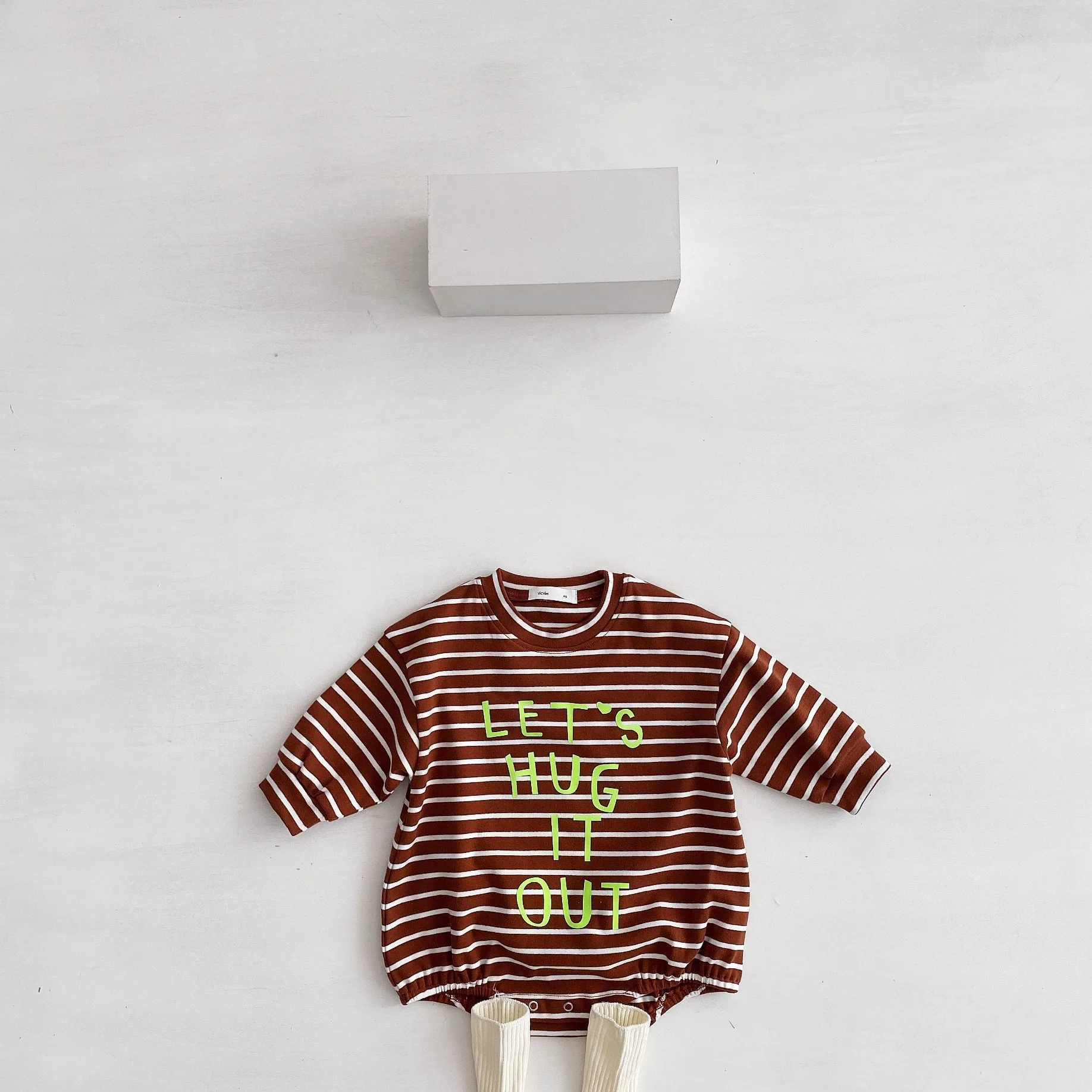 

Newborn Baby Clothes Boys Girls Long Sleeve Cute Print Bodysuit Spring Autumn Fashion Striped Jumpsuit Children Overalls Outfits