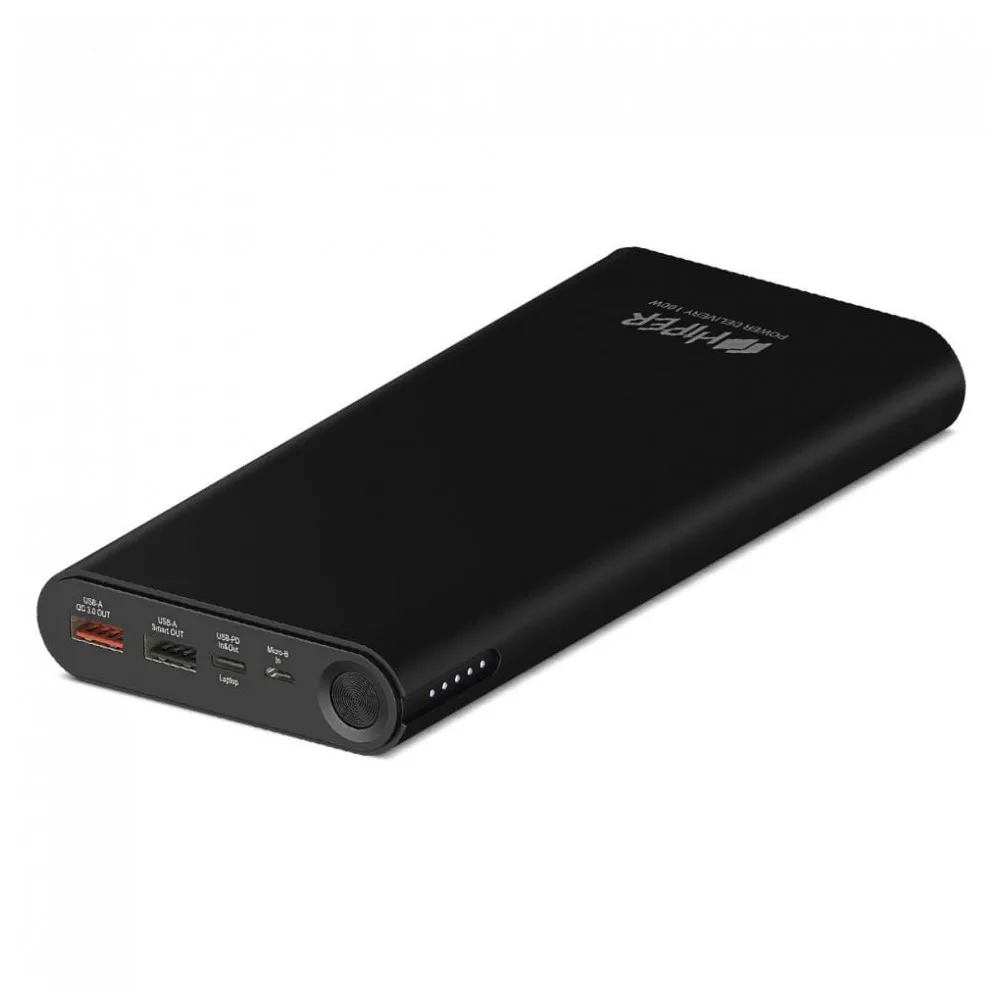 Внешний аккумулятор HIPER ForcePower 100W Li-Ion 20000 mAh Aluminum QC+PD 3A+2.4A+20V/5A 2xUSB 1xType-C черный |