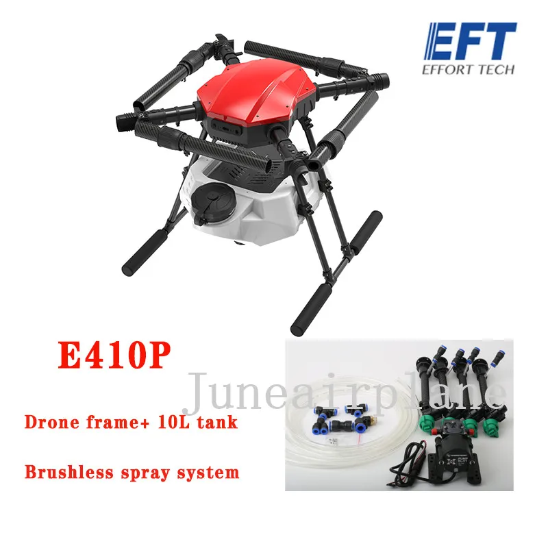 

NEW Original EFT E410S E410P 10L four-axis agricultural 10KG spray drone frame 1393mm wheelbase drone kit 40mm arm