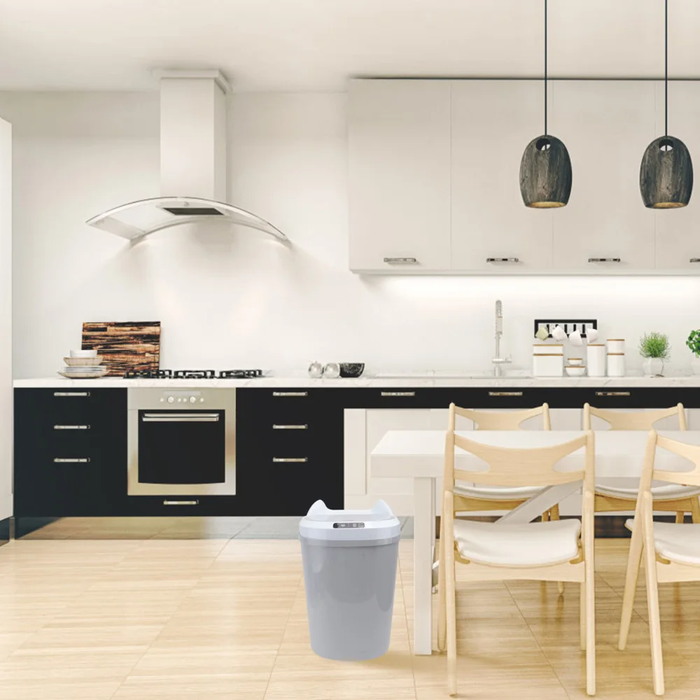 

1pc Convenient Waste Bin Household Automatic Induction Trash Can Container