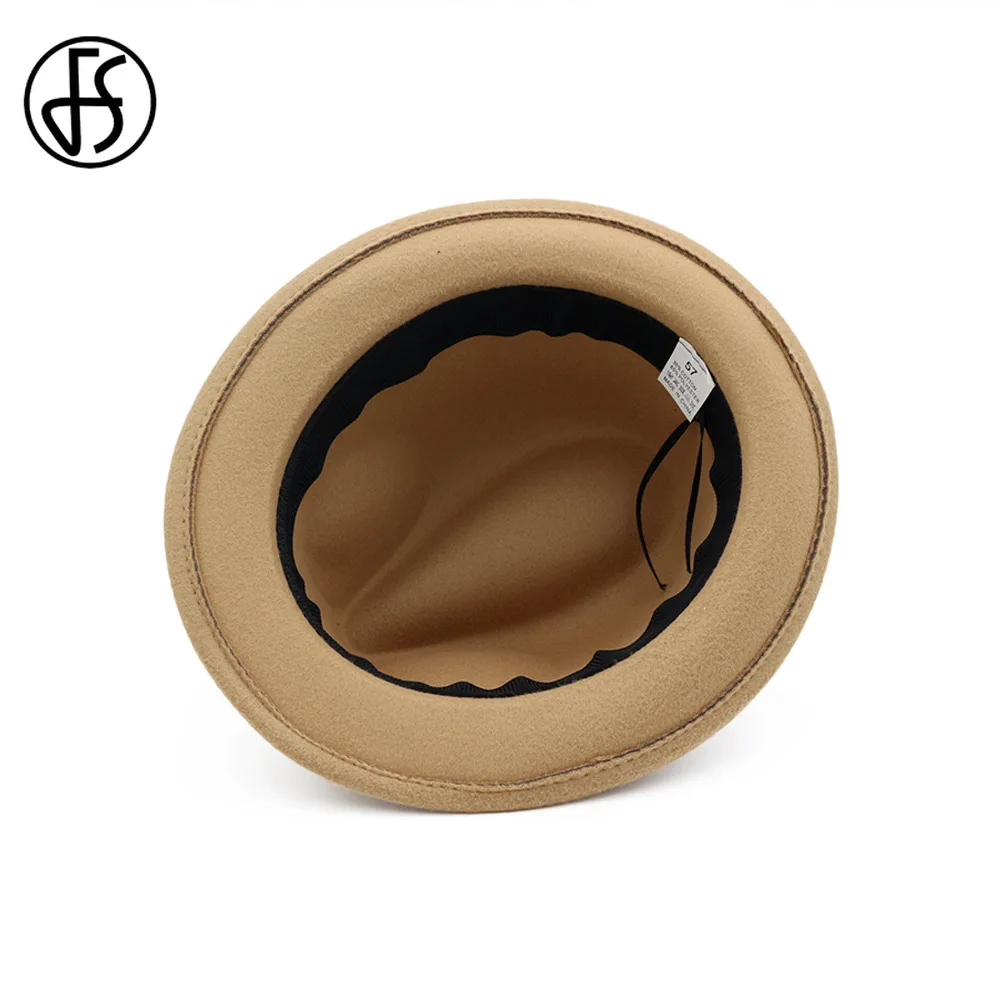 FS Fashion Jazz Кепка для мужчин и женщин с короткими полями шерсть Трилби фетровая