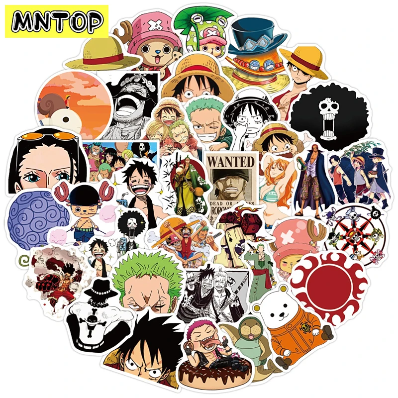 10/30/50Pcs/set Anime Luffy ONE PIECE Japan Cartoon Graffiti Stickers For Skateboard Laptop Luggage Toy Refrigerator Motorcycle