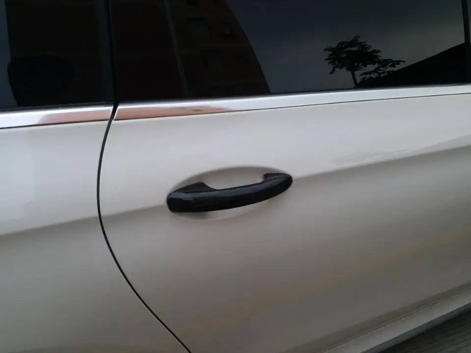 Настоящая углеродное волокно авто наружная дверная ручка Крышка для Mercedes Benz C Class W205 автомобильный Стайлинг