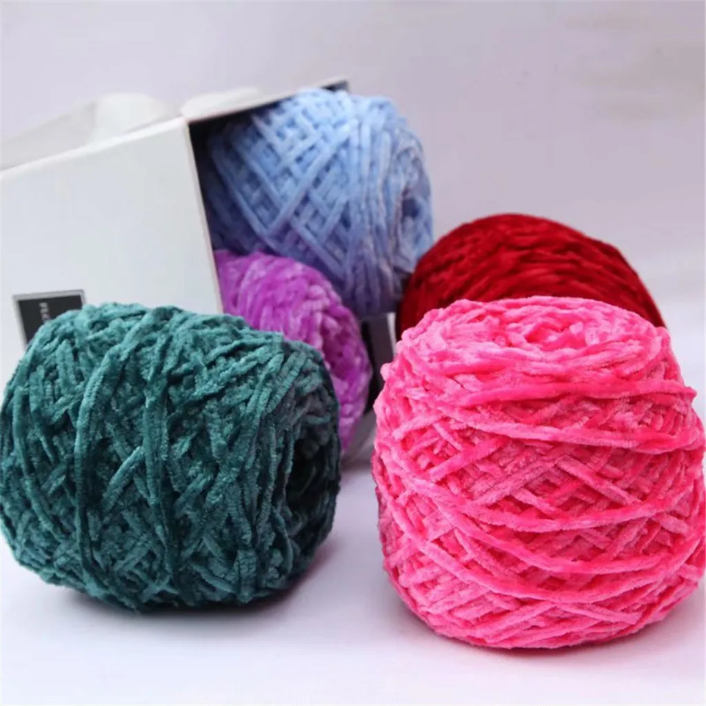 

Ultra Soft Chunky Velvet Wool Yarn Ball DIY Bulky Knitting Cardigan Shawl Scarf Hat Crochet Knitting Yarn Thread
