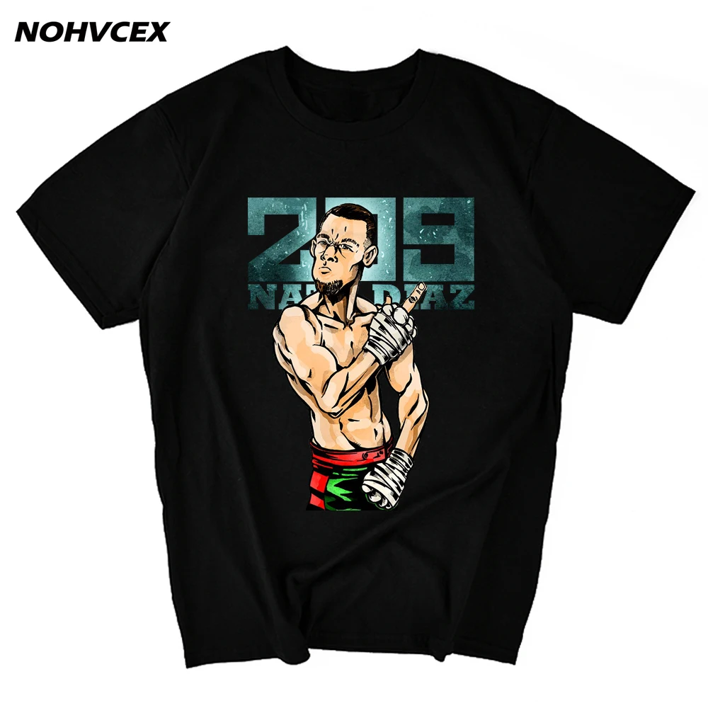 Забавная брендовая Новинка короткая хлопковая Футболка Nate Diaz Conor McGregor для ММА с