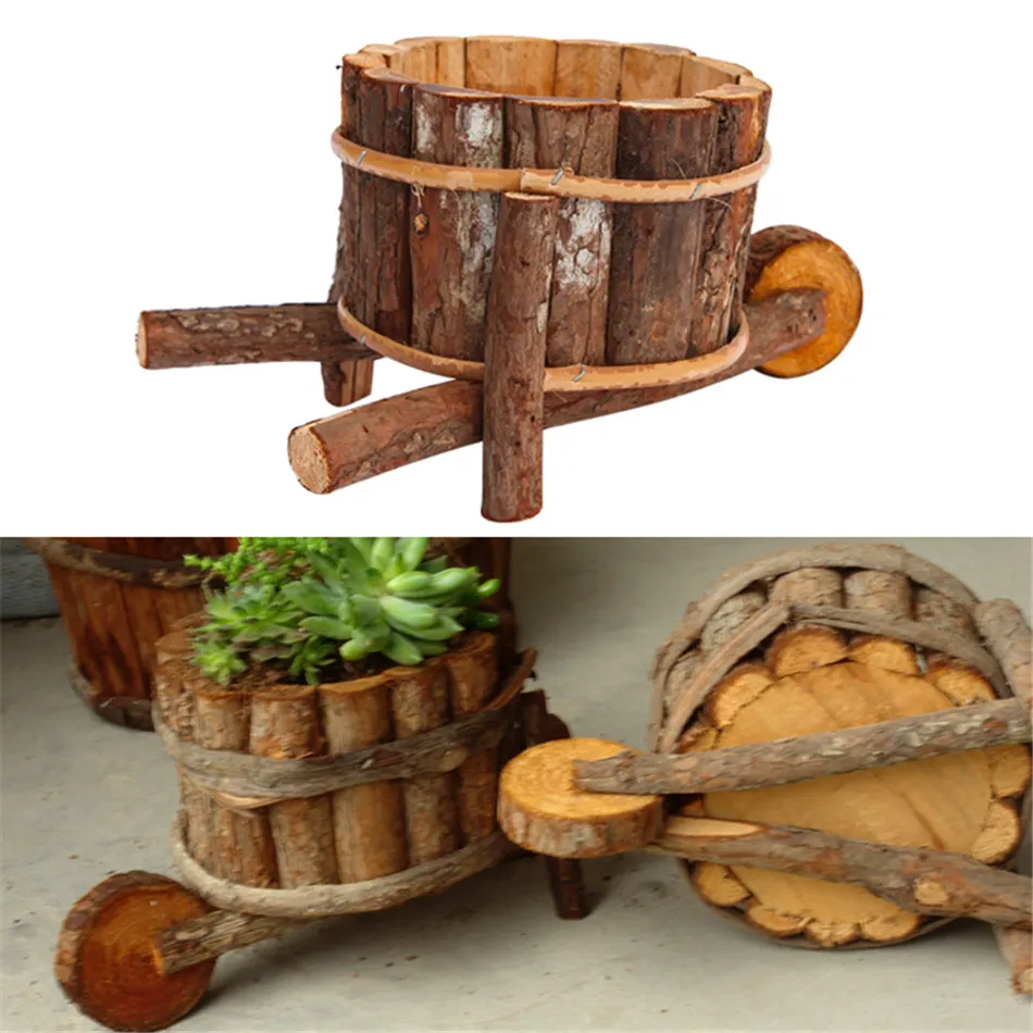 Деревянный цветочный горшок креативная комбинация цветов для магазина