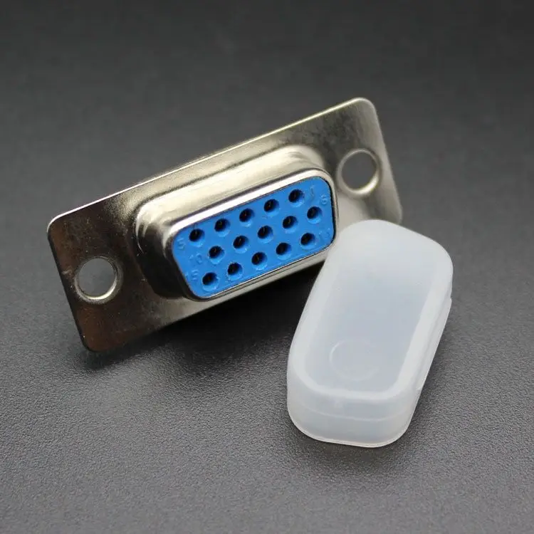100pcs DB15 / DB9 VGA  male protection dust cap for computer screen Digital HD cable  / plug / cover / set  free shipping ELINK