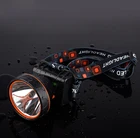 Налобный фонарь со встроенным аккумулятором, 3 цвета, белый, желтый и синий