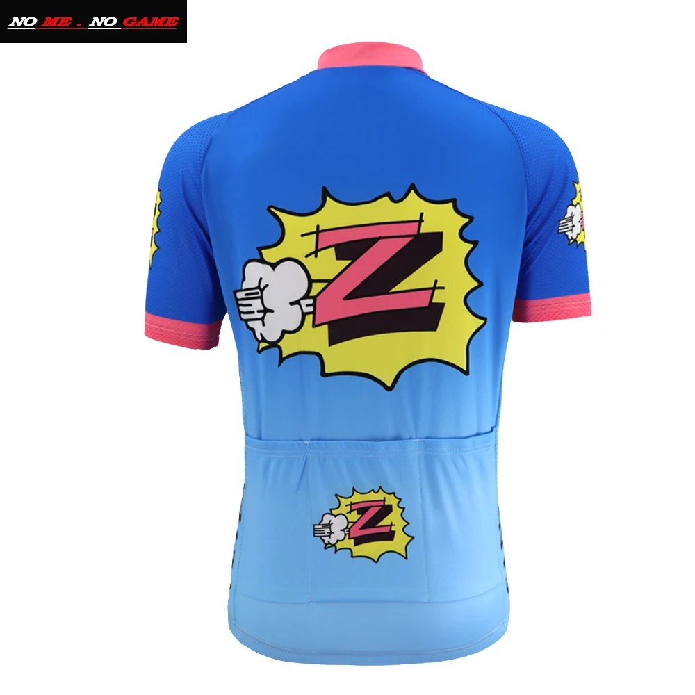Мужская забавная велосипедная Джерси Z синяя командная одежда для езды на
