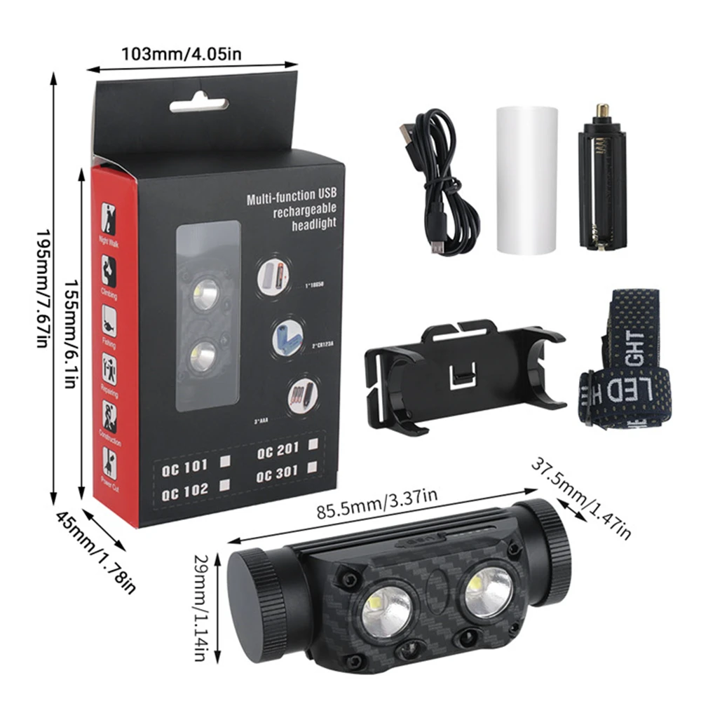 

[TOP Sales] IR Motion Sensor Headlamp XM-L2 LED Max.3000LM Headlight 21700 Rechargeable Head Torch Camping Hunting