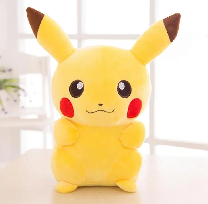 Фото Высококачественные плюшевые игрушки Pikachu из аниме 20 см коллекция плюшевых кукол