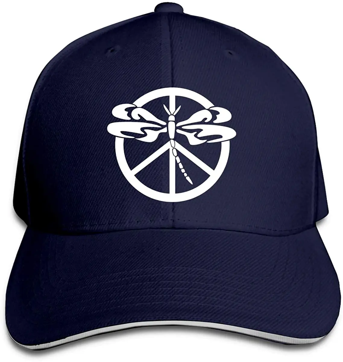 

Dragonfly in Peace Sign Unisex Hats Trucker Hats Dad Baseball Hats Driver Cap