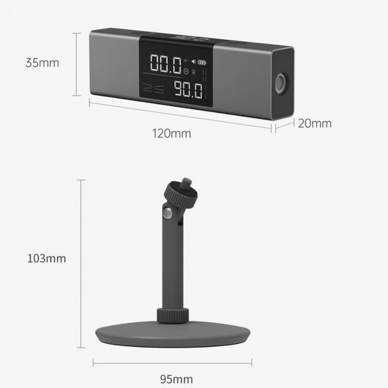 LI1 Laser Angle Casting Instrument Xiaomi DUKA Meter Measure Tools Protractor Digital Inclinometer Double-sided HD Screen | Инструменты