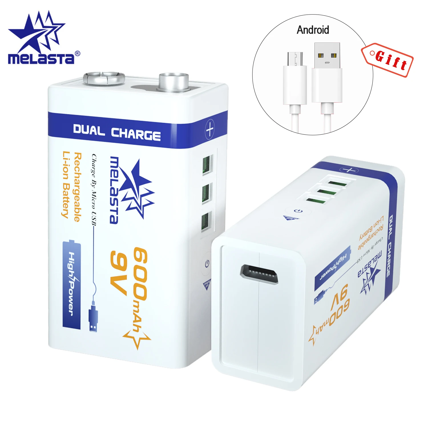4 шт. 6F22 PPP3 9 в USB 600 мАч Lipo перезаряжаемая литий-ионная батарея для дыма Aarm