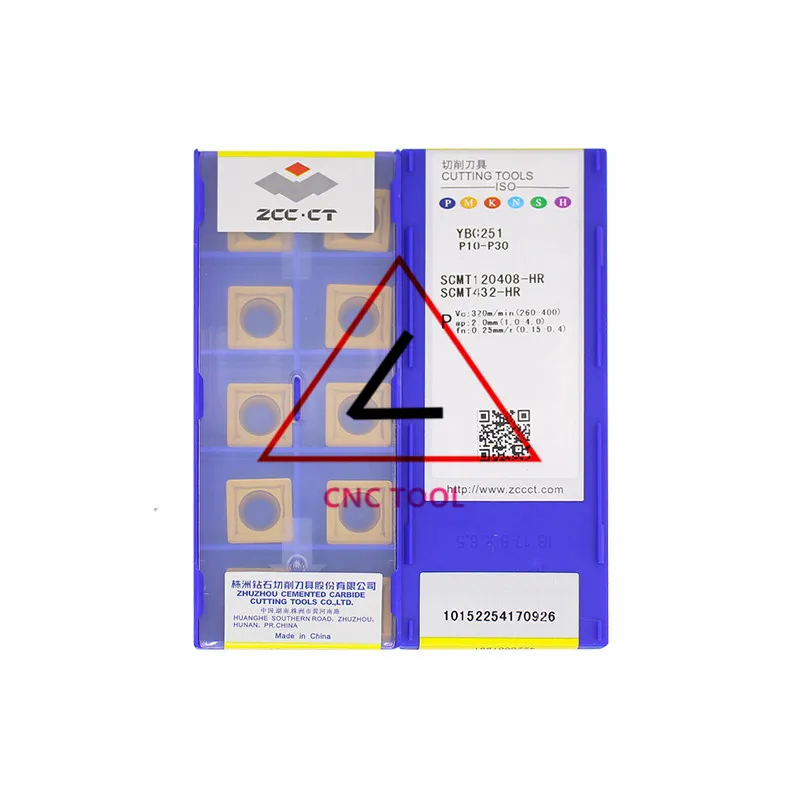 

10 шт. оригинальных китайских токарных вставок SCMT120408-HR YBC251 ZCCCT