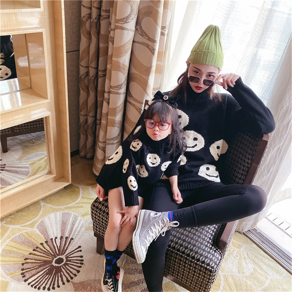 Осенне-зимний новый детский тренд для мальчиков и девочек 19 свитер с круглым