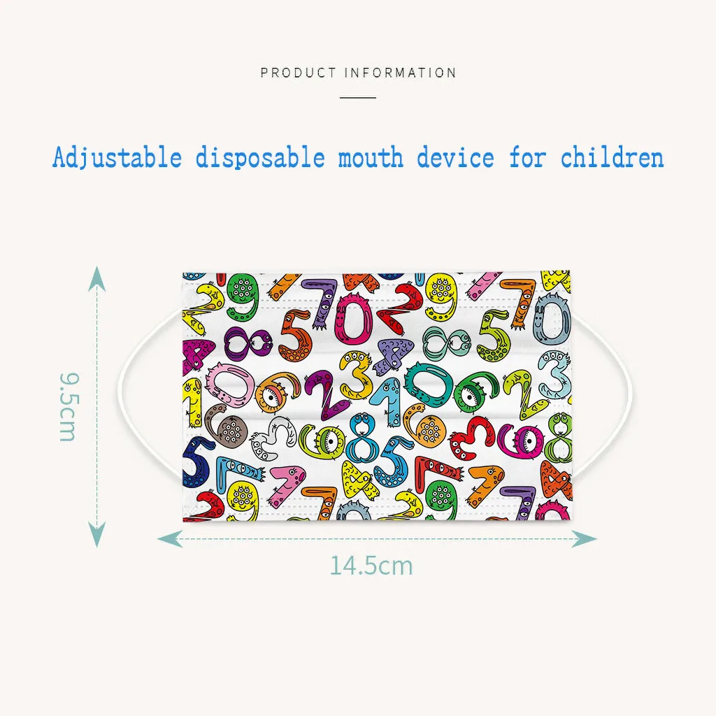 10 шт. одноразовые маски для лица с цифровой печатью | Тематическая одежда и