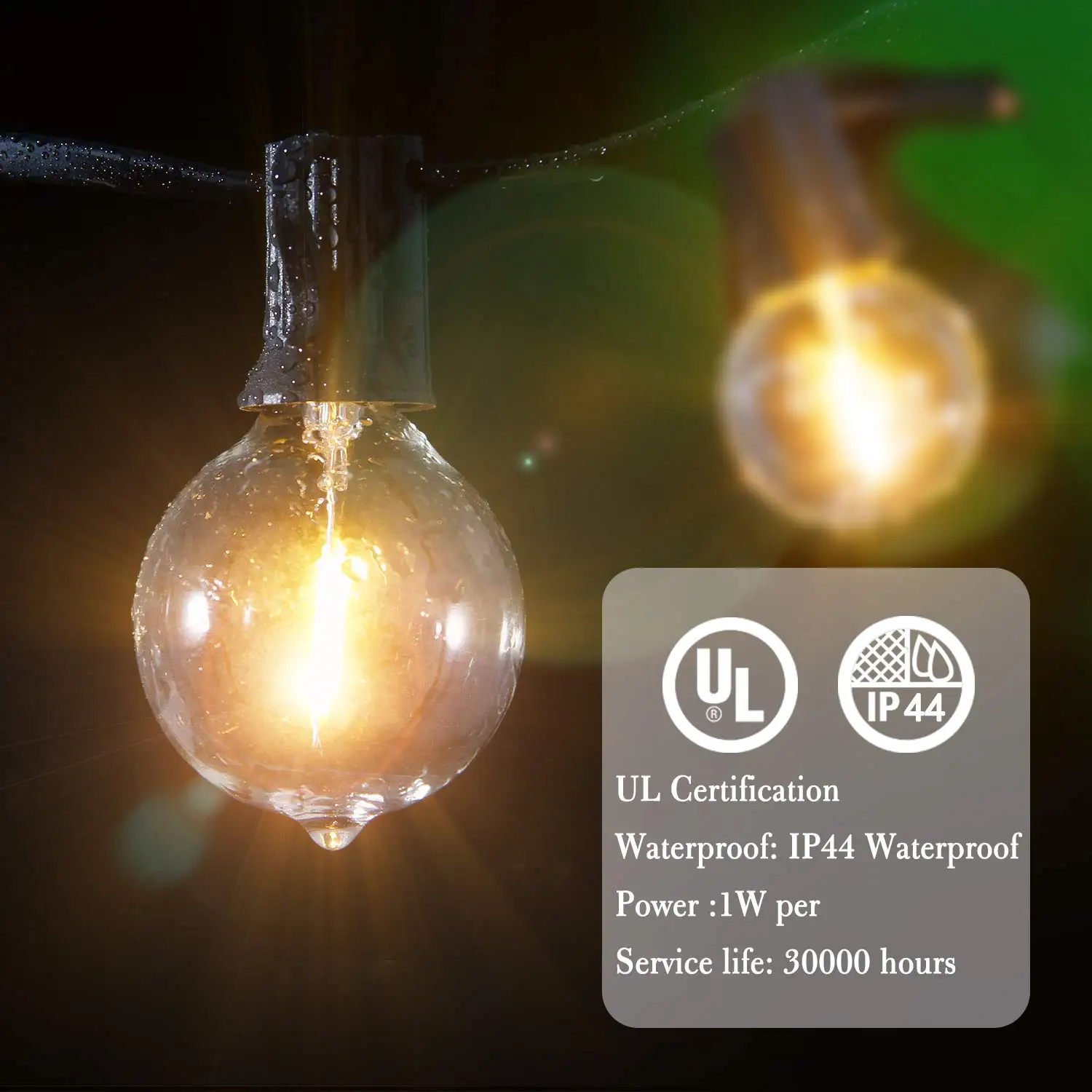 7 5 м G40 круглые вечерние рождественские светящаяся гирлянда Свадебные садовые