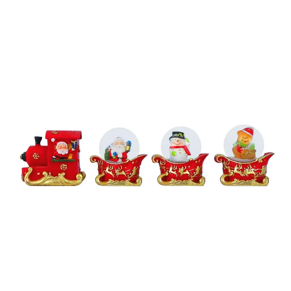 

Crystal Christmas Snow Globe Decoration For Party Lights Christmas Gift With Speaker Spinning Santa Claus Crafts Desktop Decor