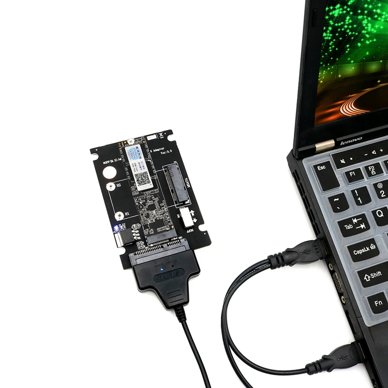 2 порта M.2 NGFF ключ B & MSATA SSD к USB 0 адаптер преобразователь считыватель карт|Платы
