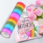 Цветная фольга 5 м с тепловой активацией, Просвечивающая фольга, Переводные листы для горячей фольги, пластина сделай сам, скрапбукинг, письмо, тиснение, карта