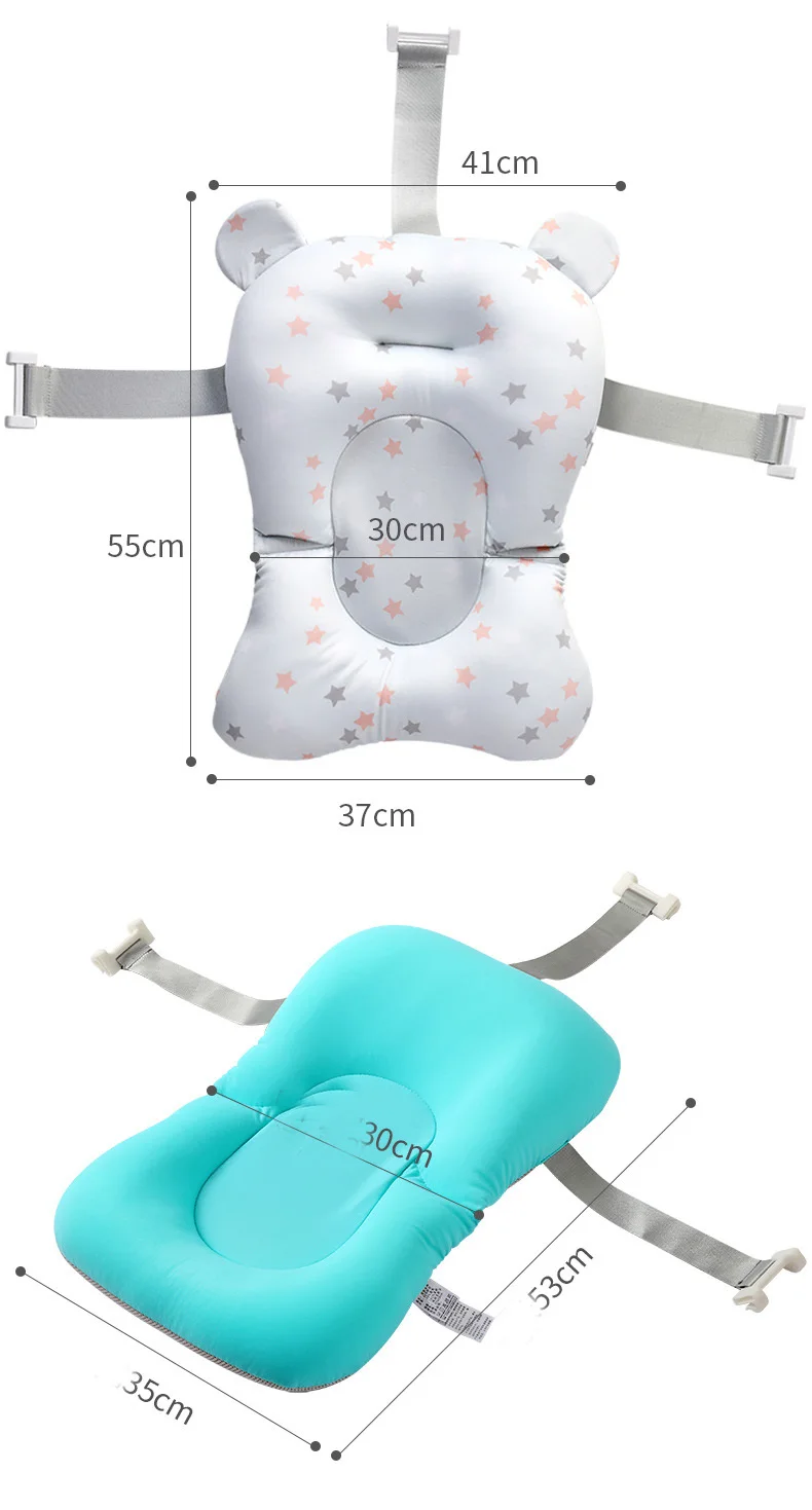 Мультфильм Draagbare Baby Douche Bad Pad Противоскользящий плохой коврик Pasgeboren Veiligheid Bad Ondersteuning Kussen Opvouwbaar мягкий Kussen