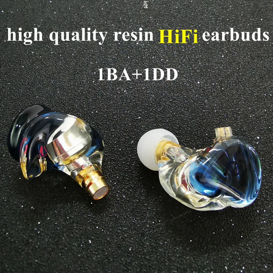 

A3 HIFI Earphone 1BA+1DD Hybrid Earbuds 2PIN Hi-Res Powerful IEM Stereo Headset Monitor Stage Resin Noise Cancelling Headphone