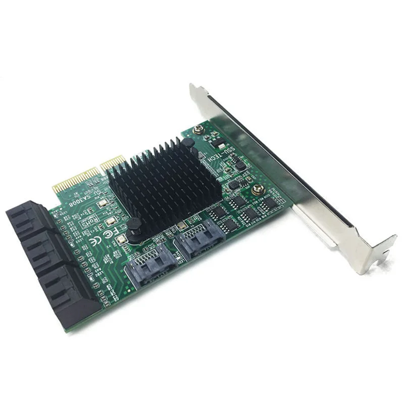 

PCI-E SATA Expansion Card PCI-E X4 to 8-Port SATA3.0 Expansion Card 6G SSD Solid State Drive Adapter Card