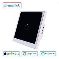 euuk standard ewelink app control light switch 1gang remote control switch screen light switch crystal glass panel smart home