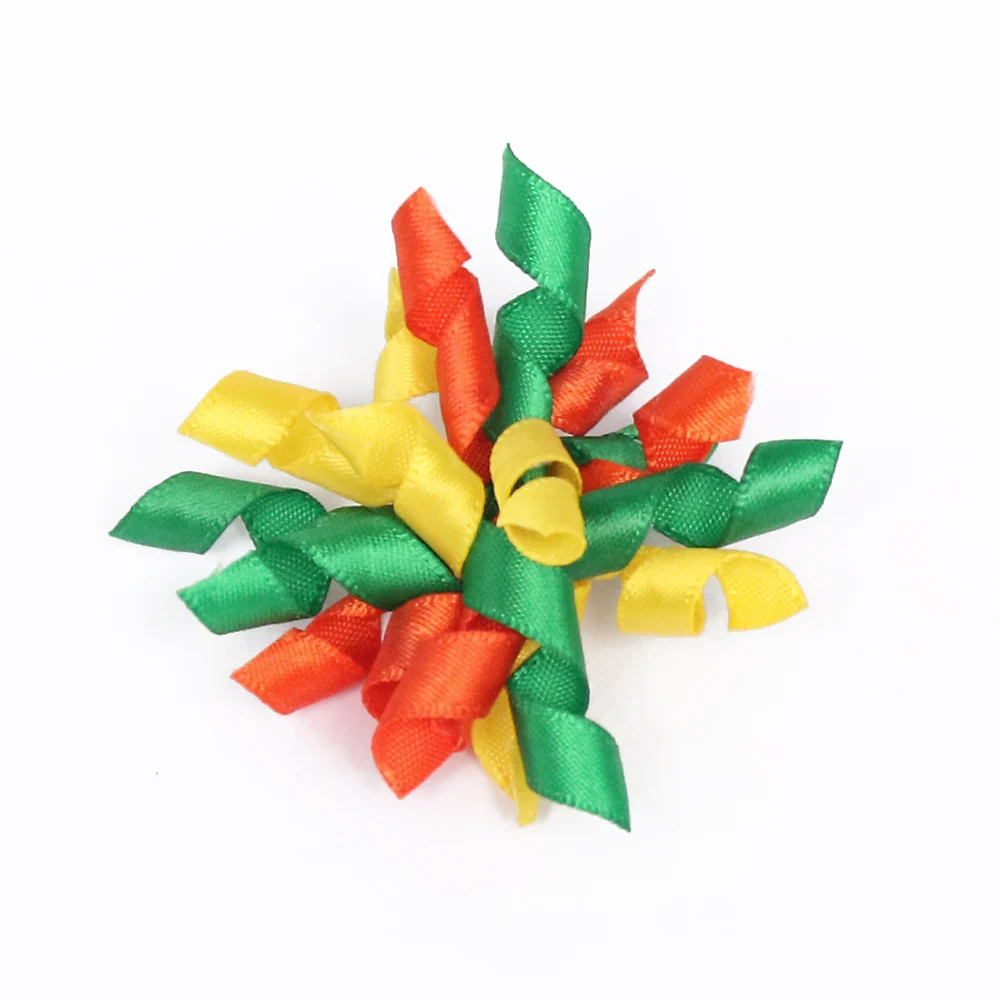 

50 Pcs Handmade Christmas Dog Bows New Design Circle Ribbon Dog Grooming Bows 6025044 Pet Accessories Wholesale