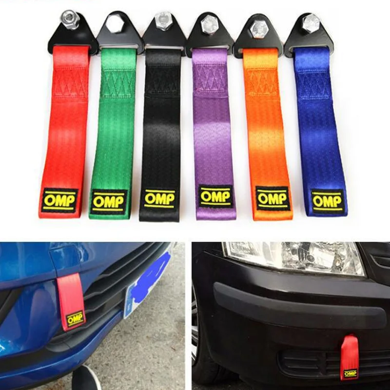 

26Cm with Nut High-Strength Nylon Tow Strap Universal Car Racing Tow Ropes Auto Trailer Belt Trailer Max 2T Towing Strap