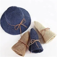 foldable fashion straw hats womens summer sun protection hat lady bow beach adults wide brim cap female collapsible sunscreen