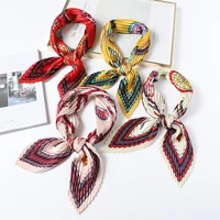 2021 hot women crinkle scarf neck hair band wraps foulard designer print lady scarves summer shawl headband kerchief