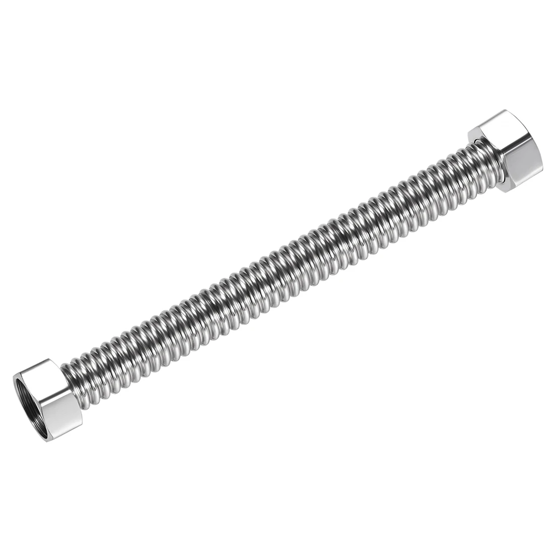 

uxcell Corrugated Stainless Steel Water Line 11.8inch Long G3/4 Female Connector