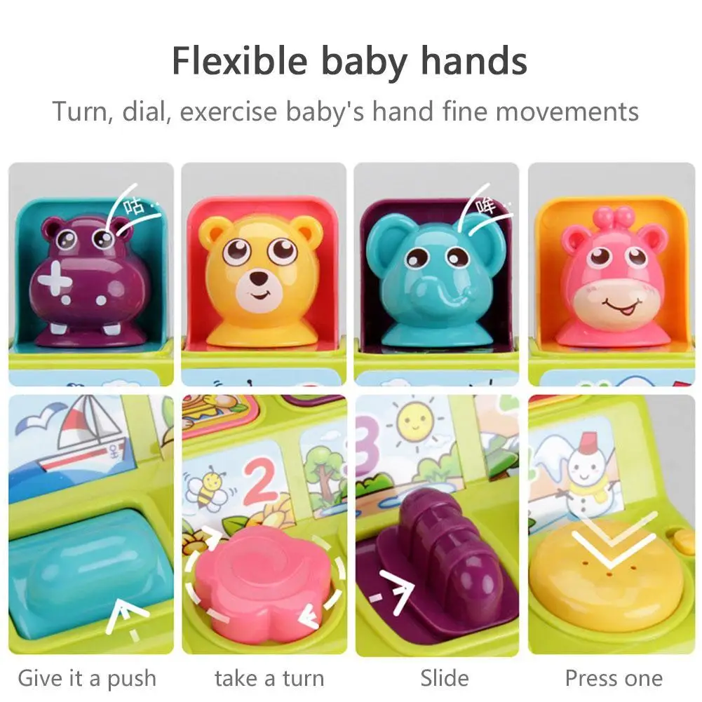 

Kid Early Educational Interactive Up Animals Toy With Light Development Training Toy Memory Music Gift Learning Baby To N1D6