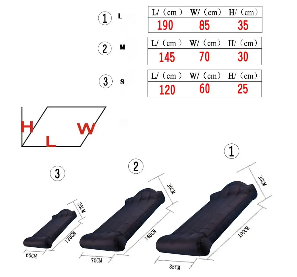 Портативный надувной матрас пляжный спальный мешок для отдыха на открытом