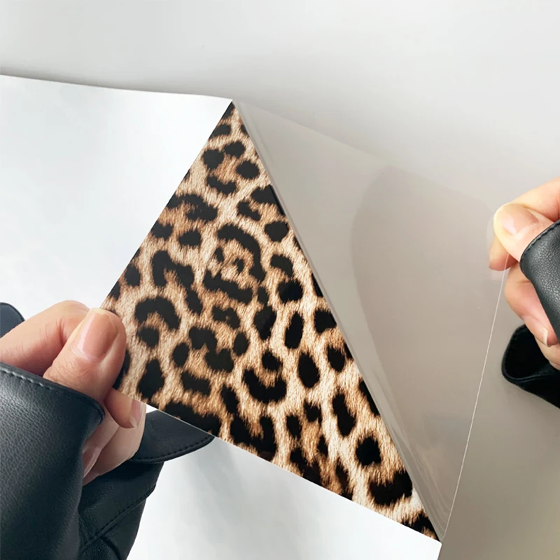 3 м/2 м леопардовый рисунок полиуретановая теплопередающая виниловая пленка