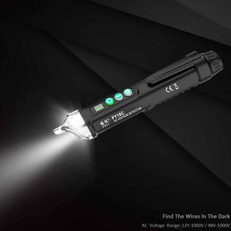 Электрический испытательный карандаш с ЖК дисплеем 12 1000 В детекторы напряжения