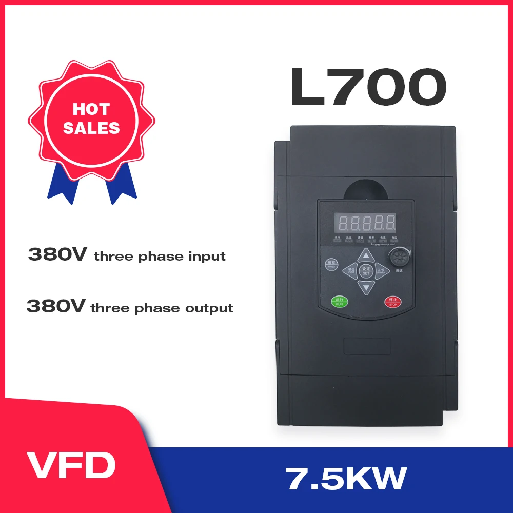 Angisy L700 7.5KW 380V VFD Variable Frequency Drive Inverter for Motor Speed Control Converter wcj10