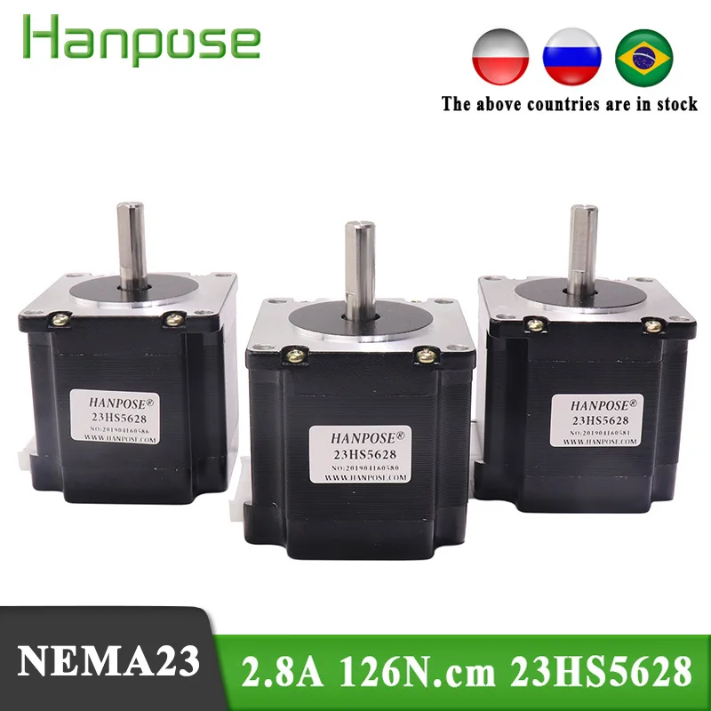 Бесплатная доставка 3 шт. NEMA23 шаговый двигатель 23HS5628 1 8 градусов 2.8A 126N. См 57 серий